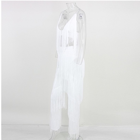 🎉 Host Pick 🎉 NEW! White Fringe Pant Set - Picture 5 of 8